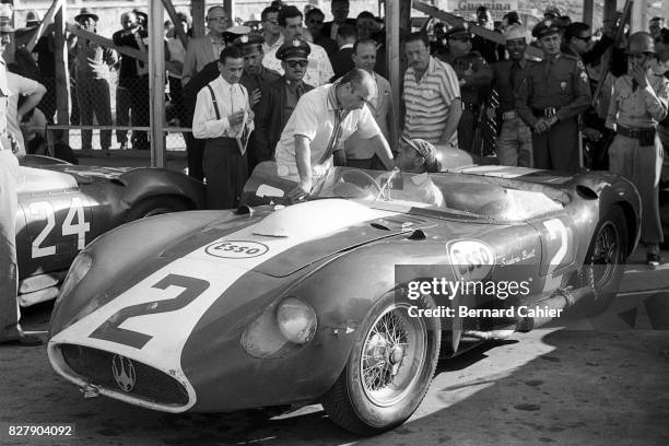 Juan Manuel Fangio, Aurelio Bertocchi, Maserati 300S, Grand Prix of Cuba, La Havana, 23 February 1958.