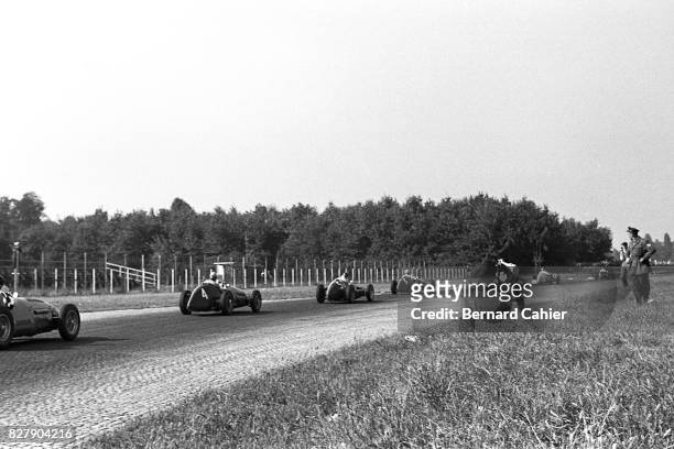 Onofre Marimon, Nino Farina, Juan Manuel Fangio, Alberto Ascari, Maserati A6GCM, Ferrari 500, Grand Prix of Italy, Monza, 13 September 1953.