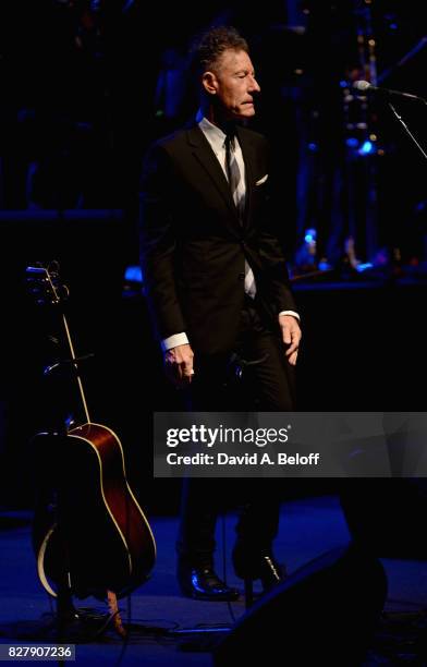 Lyle Lovett and his big band perform live at Sandler Center For The Performing Arts on August 8, 2017 in Virginia Beach, Virginia.