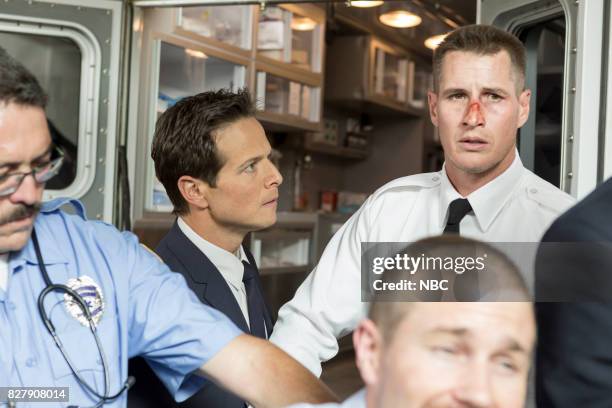 Keep The Faith" Episode 407 -- Pictured: Scott Wolf as Scott Clemmens, Brendan Fehr as Drew Alister --