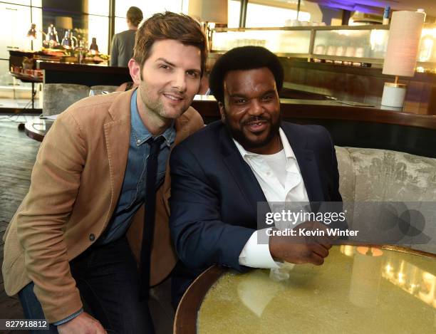 Adam Scott and Craig Robinson attend the FOX 2017 Summer TCA Tour after party on August 8, 2017 in West Hollywood, California.