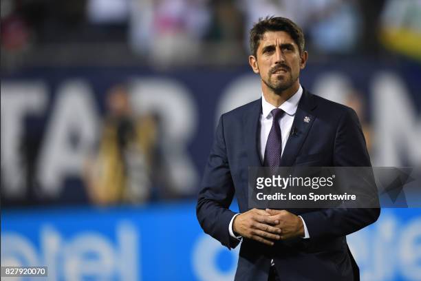 All-Star head coach Veljko Paunovic prior to a soccer match between the MLS All-Stars and Real Madrid on August 2 at Soldier Field, in Chicago, IL.