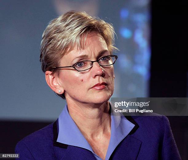 Michigan Democratic Governor Jennifer Granholm attends an event to help celebrate the manufacturing launch of the all-new 2009 Dodge Ram truck at the...
