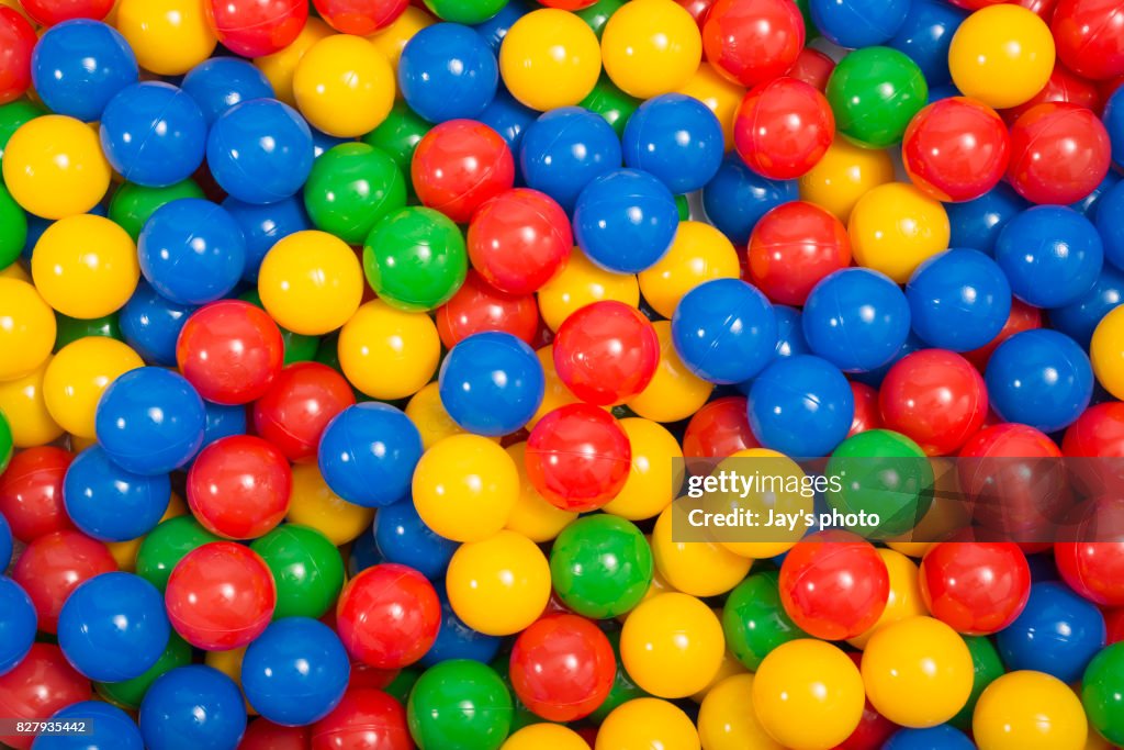 Colourful play balls