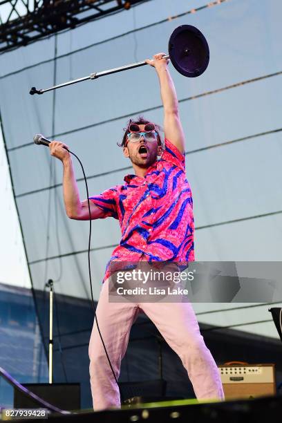 Max Schneider performs during Musikfest at PNC Plaza on the Sands Steel Stage on August 8, 2017 in Bethlehem, Pennsylvania.