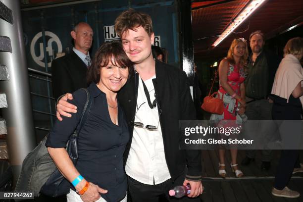 Gabor Mandoki with his aunt Agnes Pfitzner, twin sister of his mother Eva, attend the Man Doki Soulmates concert during tthe Sziget Festival at...