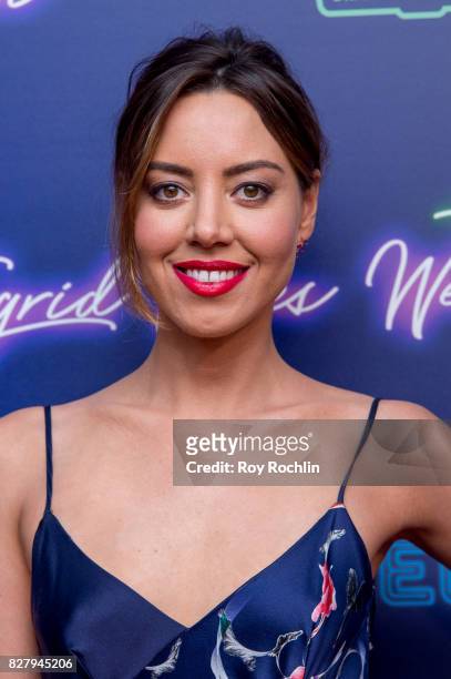 Aubrey Plaza attends The New York premiere of "Ingrid Goes West" hosted by Neon at Alamo Drafthouse Cinema on August 8, 2017 in the Brooklyn borough...