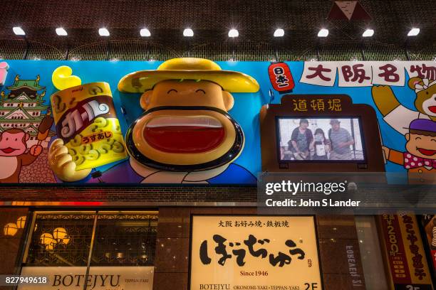 Dotonbori is a district of Osaka famous for its neon and mechanized signs, most famously for the sign of the candy manufacturer Glico. Along the...