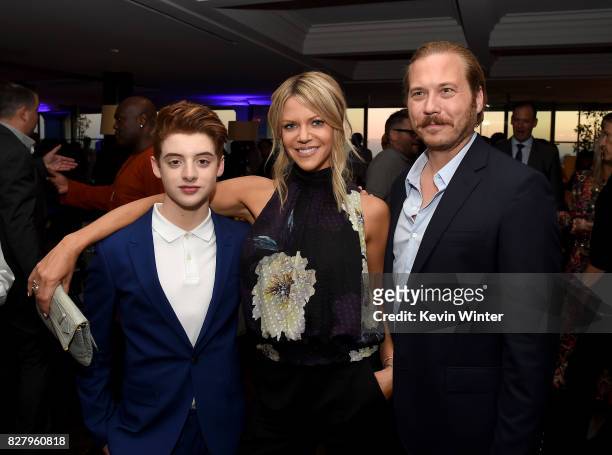 Thomas Barbusca, Kaitlin Olson and Scott MacArthur attend the FOX 2017 Summer TCA Tour after party on August 8, 2017 in West Hollywood, California.