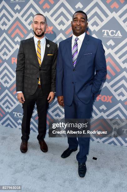 Nick Wright and Cris Carter attend the FOX 2017 Summer TCA Tour after party on August 8, 2017 in West Hollywood, California.