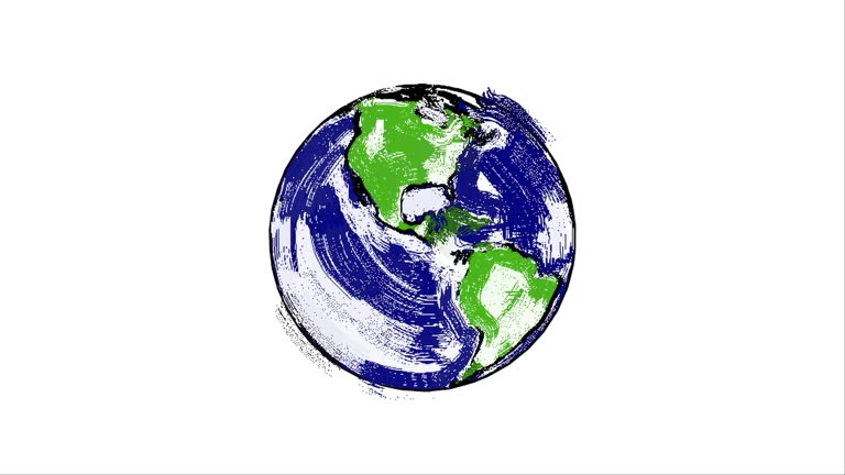 How To Draw The Earths Rotation