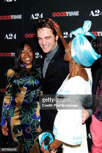 Taliah Webster and Robert Pattinson attends "Good Time" New York Premiere at SVA Theater on August 8, 2017 in New York City.