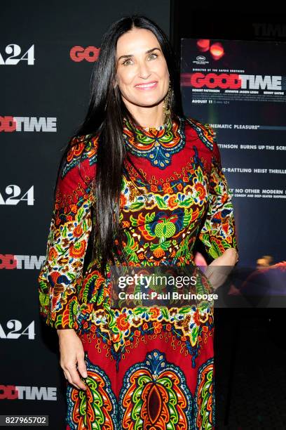 Demi Moore attends "Good Time" New York Premiere at SVA Theater on August 8, 2017 in New York City.