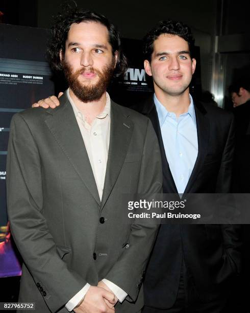 Josh Safdie and Benny Safdie attend "Good Time" New York Premiere at SVA Theater on August 8, 2017 in New York City.