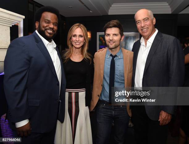 Craig Robinson, Dana Walden, Co-Chairman / CEO of Fox Television Group, Adam Scott, and Gary Newman, Co-Chairman / CEO of Fox Television Group attend...