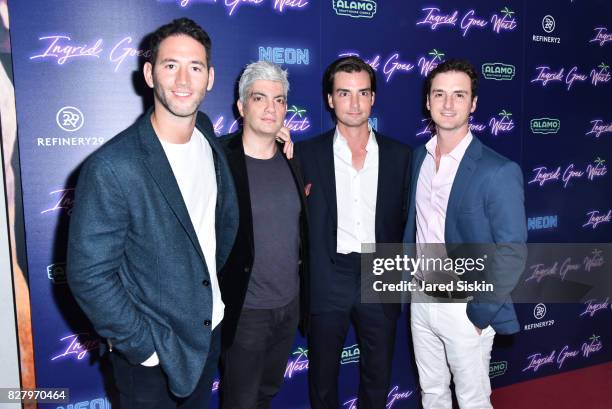 Adam Mirels, Jared Ian Goldman, Tim White and Trevor White attend Neon hosts the New York Premiere of "Ingrid Goes West" at Alamo Drafthouse Cinema...