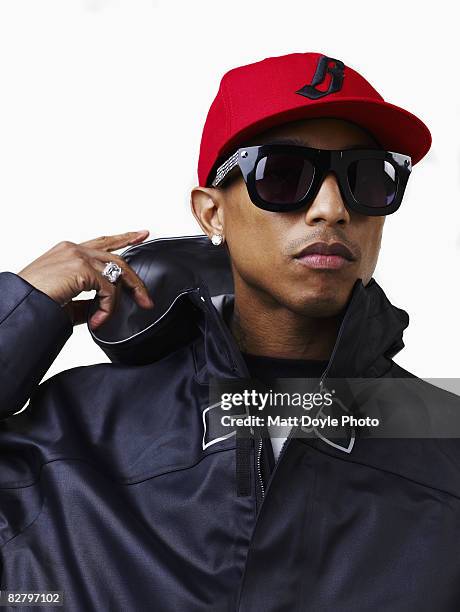 Rapper Pharrell poses at a portrait session in New York City.