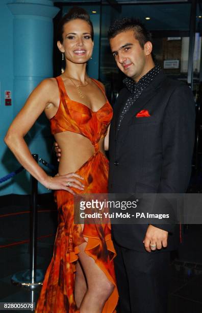 Model Sophie Anderton - in a Scott Henshall dress and Mark Alexiou.
