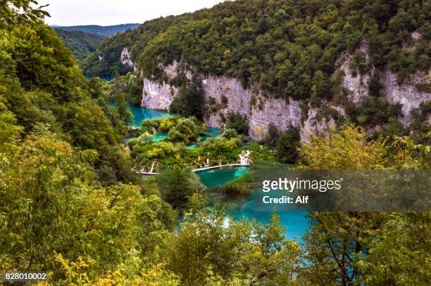plitvice lakes national park in croatia - kommunen lika senj bildbanksfoton och bilder