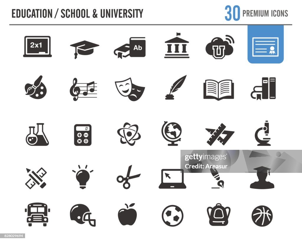 Icone vettoriali education // Serie Premium