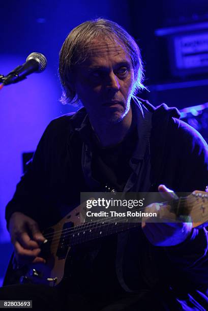 Guitarist Tom Verlaine of Television attends the "Fender Jazzmaster 50th Anniversary Concert" at the Knitting Factory on September 12, 2008 in New...