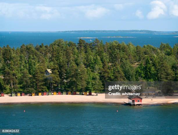 finnish beach and islands - uusimaa stock pictures, royalty-free photos & images