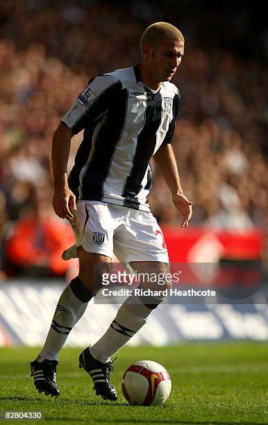 Carl Hoefkens of Albion in action during the Barclays Premier League match between West Bromwich Albion and West Ham United at The Hawthorns on...