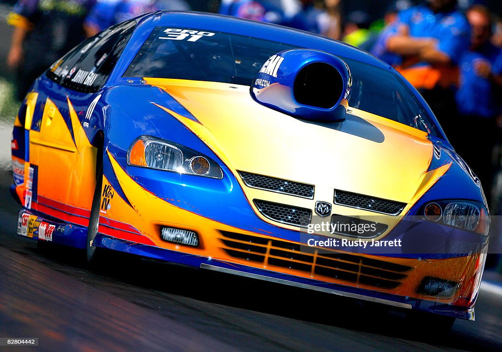 Jonathan Gray Racing Johnny Gray, driver of the Johnny Gray Racing pro stock Dodge leaves ...