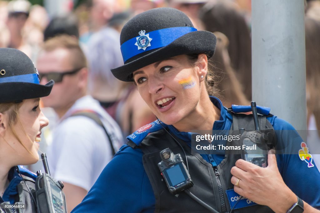 Policewoman join in with Bristol Pride Parade 2017