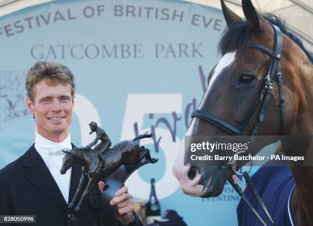 Moon Man with William Fox-Pitt after winning the British Open.