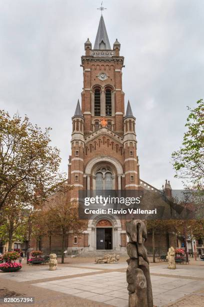 blankenberge, st. rochus kirche - belgien - belgio stock-fotos und bilder