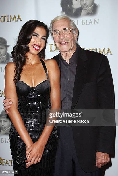 Actress Danielle Pollack and actor Martin Landau arrive at the Premiere of "David and Fatima" on September 12, 2008 in Los Angeles, California.