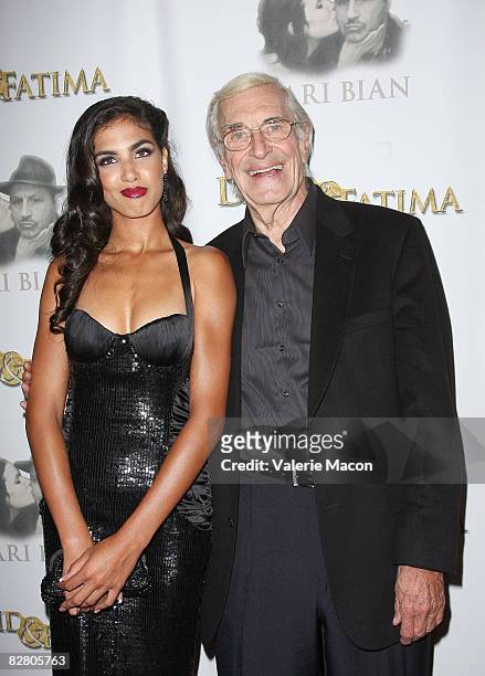 Actress Danielle Pollack and actor Martin Landau arrive at the Premiere of "David and Fatima" on September 12, 2008 in Los Angeles, California.