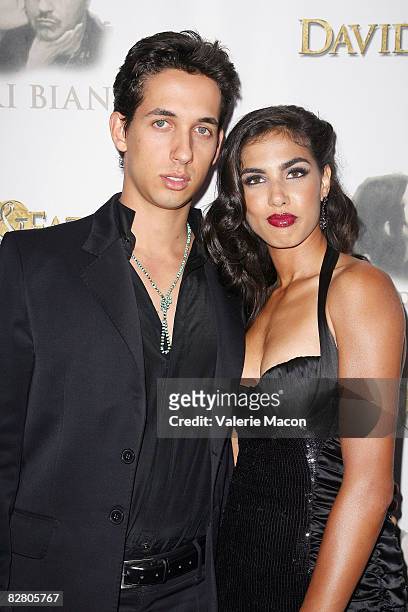 Actors Cameron Van Hoy and Danielle Pollack arrive at the Premiere of "David and Fatima" on September 12, 2008 in Los Angeles, California.