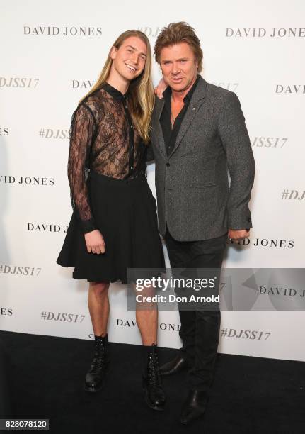 Christian Wilkins and Richard Wilkins arrives ahead of the David Jones Spring Summer 2017 Collections Launch at David Jones Elizabeth Street Store on...