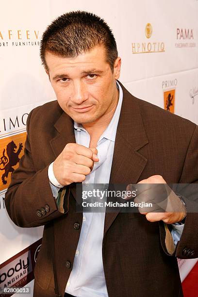 Fighter Danny Musico arrives at the 3rd Annual Celebrity Texas Hold'Em Poker Tournament on September 13, 2008 in West Hollywood, California.