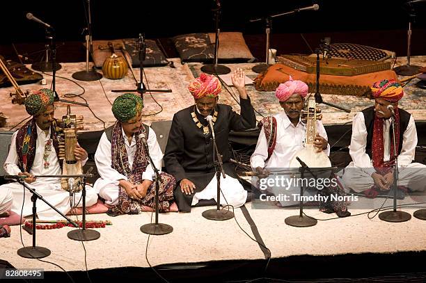 Habib Langa, Bunda Langa, Gazi Manganiar, Chanan Manganiar and Kachra Kahn of Rupayan perform at the 2008 World Festival of Sacred Music - Opening...