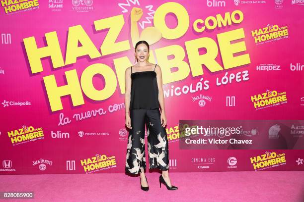 Erika de la Rosa attends the "Hazlo Como Hombre" Mexico City premiere at Cinepolis Oasis Coyoacan on August 8, 2017 in Mexico City, Mexico.
