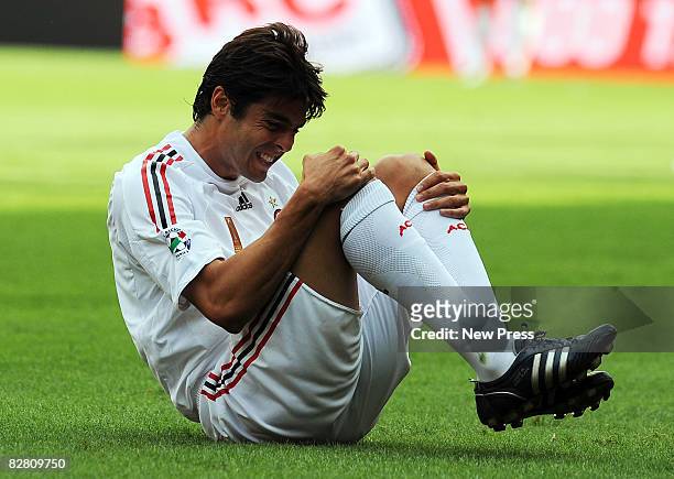 Kaka of Milan in action during the Serie A match between Genoa and Milan at the Stadio Franchi on September 14, 2008 in Genova, Italy.