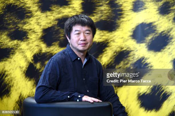 Director Wang Bing poses during the 'Mrs. Fang' at the 70th Locarno Film Festival on August 9, 2017 in Locarno, Switzerland.