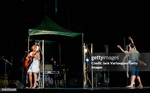 Canadian-American musician Martha Wainwright plays guitar with Morphoses/The Christopher Wheeldon Company as they perform in the world premiere of...