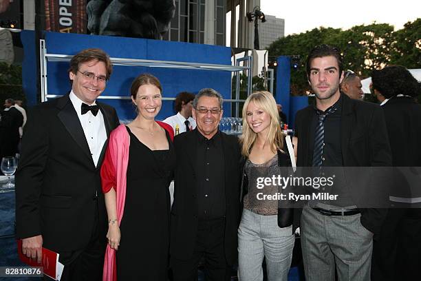 Robert Sean Leonard, Gabriella Salick, "The House of Blue Leaves" Director Nicholas Martin, Kristen Bell and Zachary Quinto during the grand...