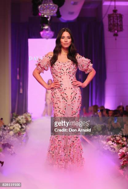 Jessica Gomes showcases designs during the David Jones Spring Summer 2017 Collections Launch at David Jones Elizabeth Street Store on August 9, 2017...