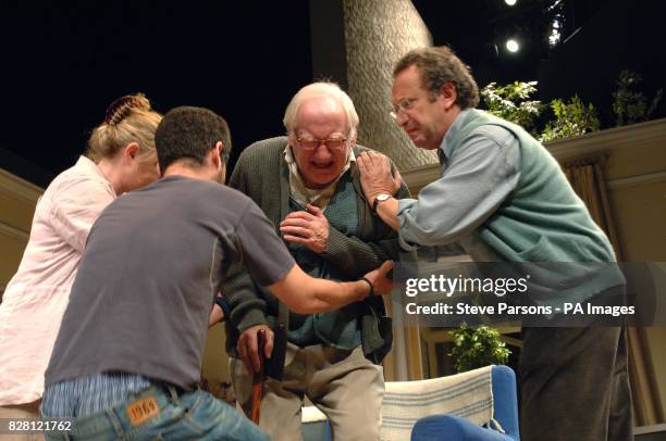 Rachel played by Caroline Gruber, Tzachi played by Nitzan Sharron, Dave played by John Burgess and Danny played by Allan Corduner perform a scene...