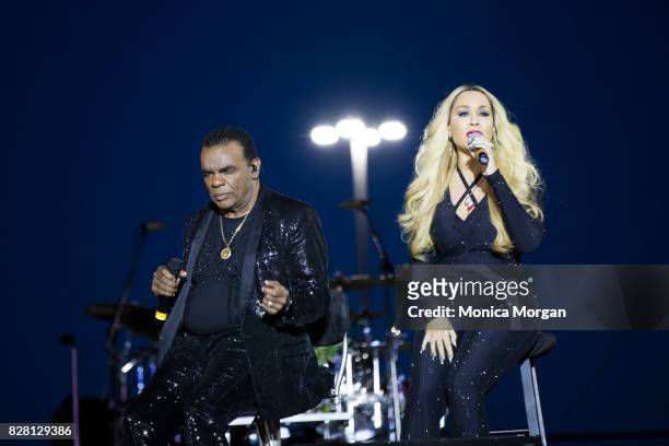 Ron Isley and wife Kandy Johnson Isley perform during Detroit River Days​ 2017 at the Detroit Riverfront on June 23, 2017 in Detroit, Michigan.