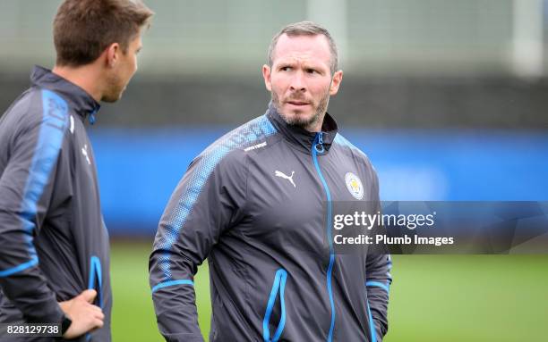 August 09: Assistant manager Michael Appleton during the Leicester City training session at Belvoir Drive Training Complex on August 09 , 2017 in...