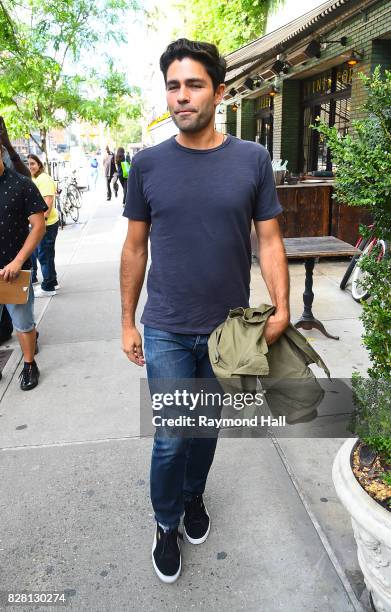 Actor Adrian Grenier is seen walking in Soho on August 8, 2017 in New York City.