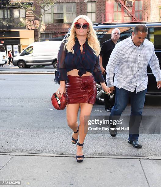 Actress Jesssica Simpson is seen walking in Soho on August 8, 2017 in New York City.