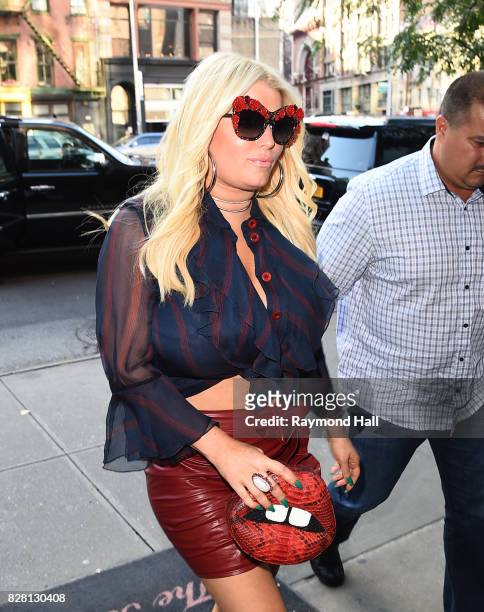 Actress Jesssica Simpson is seen walking in Soho on August 8, 2017 in New York City.