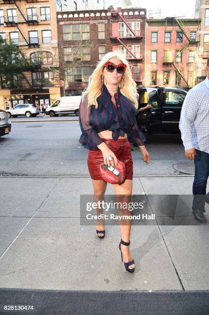 Actress Jesssica Simpson is seen walking in Soho on August 8, 2017 in New York City.